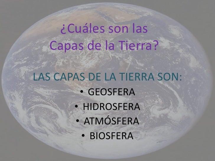 capas de la tierra formacion