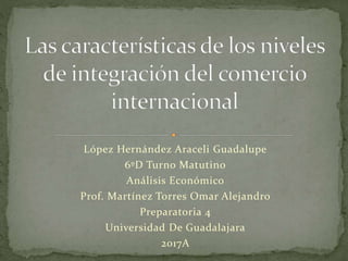 López Hernández Araceli Guadalupe
6ºD Turno Matutino
Análisis Económico
Prof. Martínez Torres Omar Alejandro
Preparatoria 4
Universidad De Guadalajara
2017A
 