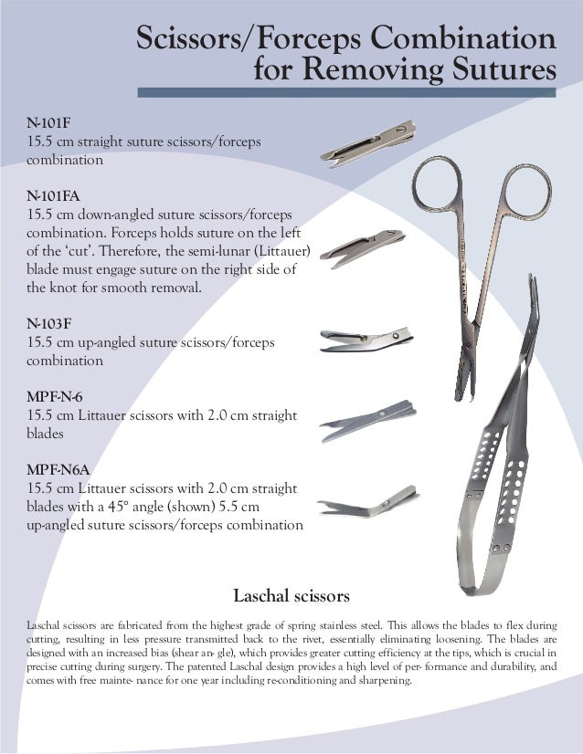 Laschal Scissors/Forceps Combination for Removing Sutures