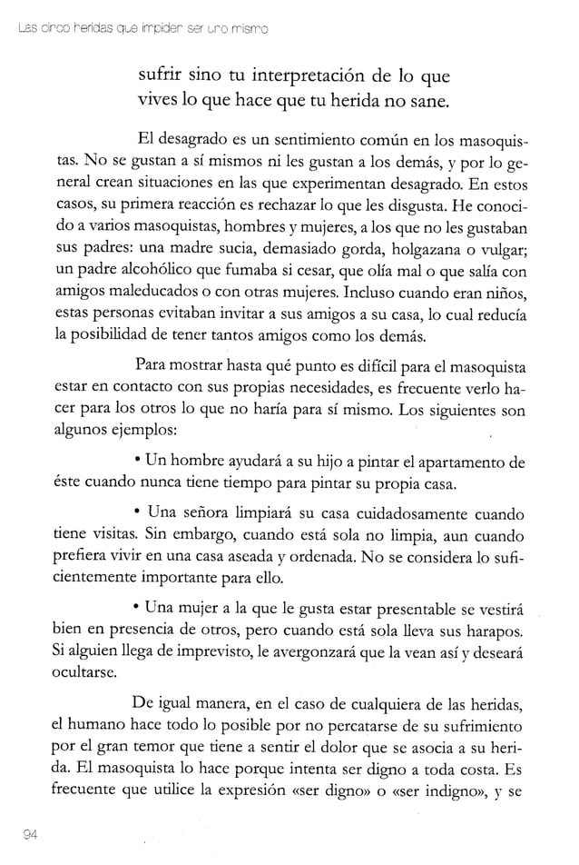 Las cinco heridas del alma que impiden ser uno mismo PDF Las cinco heridas del alma que impiden ser uno mismo PDF