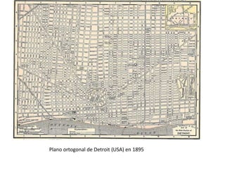 Plano ortogonal de Detroit (USA) en 1895
 