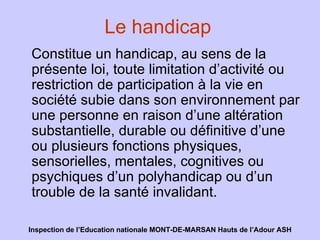 La Scolarisation Des éLèVes En Situation De Handicap Visite