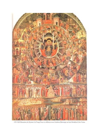 1551 1600 Illustration de l(hymne à la Vierge Nous te célèbrons nous t'exaltons Détrempe sur bois Héraklion Crète Venise
 