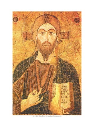 1151 1200 Christ Icone en mosaïque Constantinople
 