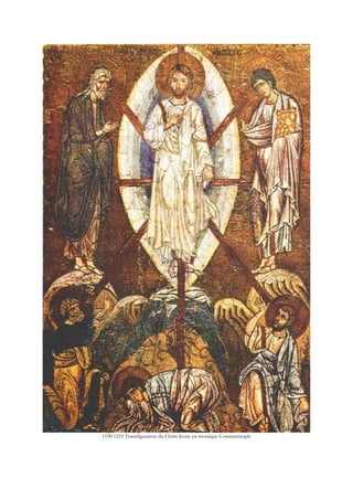 1190 1210 Transfiguration du Christ Icone en mosaïque Constantinople
 