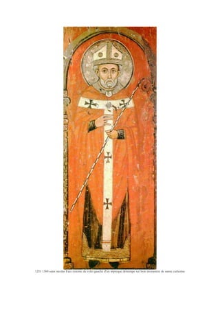 1251 1300 saint nicolas Face externe du volet gauche d'un triptyque détrempe sur bois monastère de sainte catherine
 