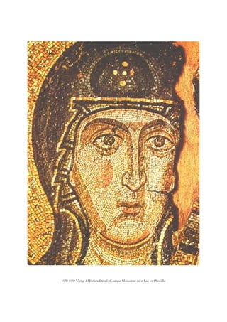 1030 1050 Vierge à l'Enfant Détail Mosaïque Monastere de st Luc en Phocidie
 