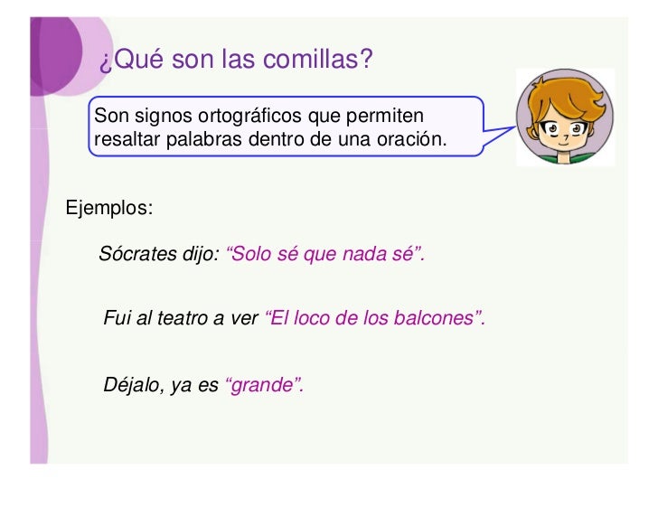 Resultado de imagen de uso de comillas