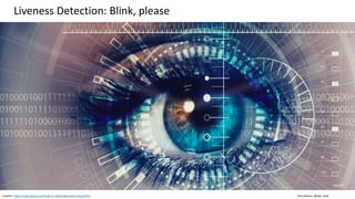 Clare Nelson, @Safe_SaaS
Liveness Detection: Blink, please
Graphic: https://news.bitcoin.com/hypr-3-million-blockchain-biometrics/
 