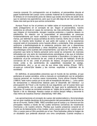 Las concepciones del cuerpo y su influencia en el | DOCX