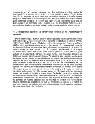 Las concepciones del cuerpo y su influencia en el | DOCX