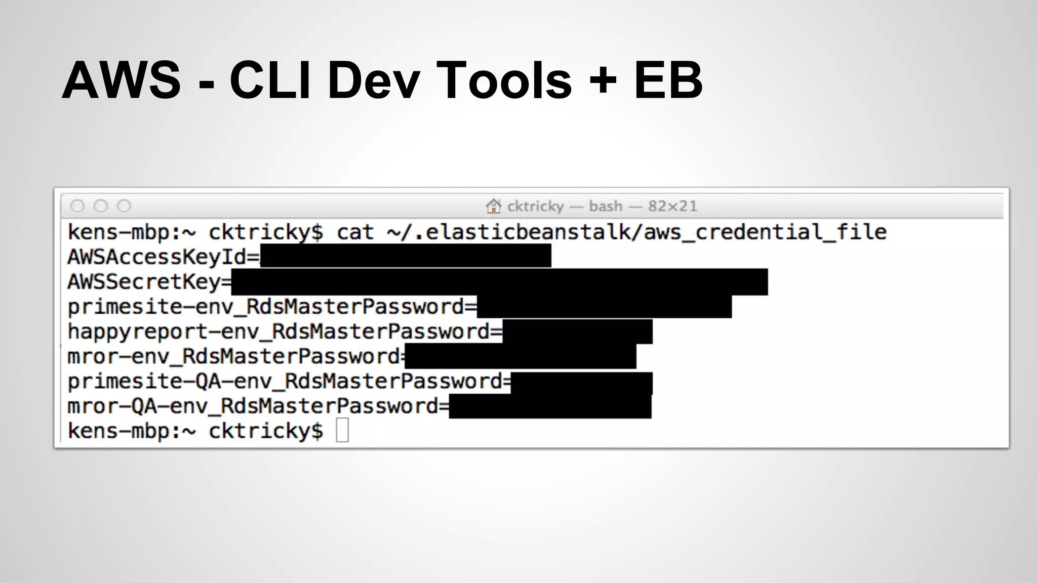 AWS - CLI Dev Tools + EB 
 