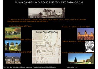 Mostra CASTELLO DI RONCADE (TV), 25/GENNAIO/2010




    1° Chateaux du vin al mondo: Chateau Haut-Brion, 1525, Pessac, zo...