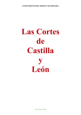 CONOCIMIENTO DEL MEDIO 5º DE PRIMARIA




Las Cortes
    de
 Castilla
    y
  León



            Vìctor Muñoz Ortega
 