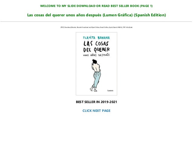 Pdf Download Las Cosas Del Querer Unos Años Después Lumen Gráfica