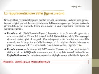 a pag. 68
ESERCIZIO: SOTTOLINEA LE PARTI IMPORTANTI
 