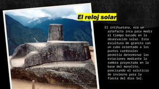 Reloj Solar Inca Las culturas de América presentación en power point.pptx