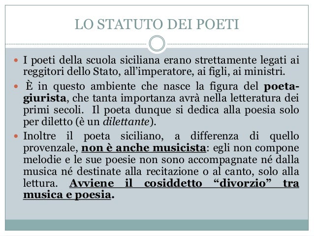 La scuola poetica siciliana - Prof. Zenoni