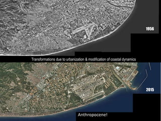Transformations due to urbanization & modification of coastal dynamics
1956
Anthropocene!
2015
 