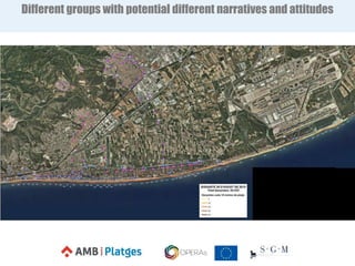 Different groups with potential different narratives and attitudes
 