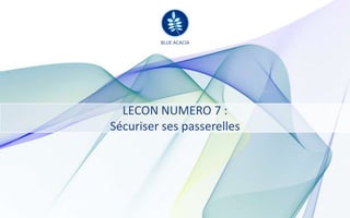 BLUE ACACIA

         BLUE ACACIA




  LECON NUMERO 7 :
Sécuriser ses passerelles
 