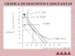 Las curvas de isocuantas, isocostos, superficie | PPTX
