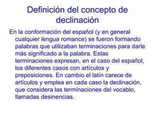 Las declinaciones latinas | PPT
