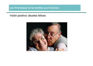 Las 10 fortalezas de las familias que funcionan


Visión positiva: abuelos felices
 