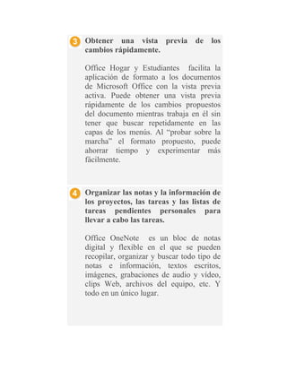 Las diez ventajas principales de microsoft office hogar y estudiantes | PDF