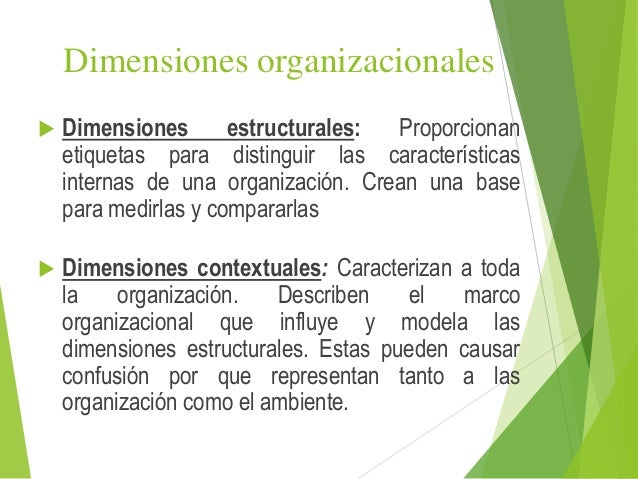 Las dimensiones de una organización pública