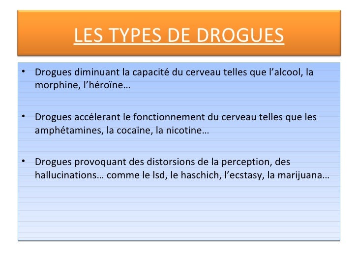 Les drogues