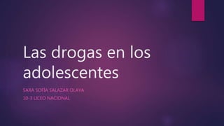 Las drogas en los adolescentes | PPT