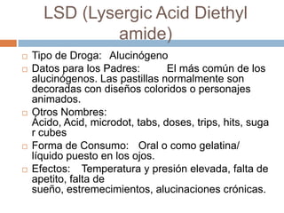 Las drogas y sus tipos | PPTX
