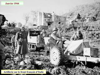 Janvier 1944
Artillerie sur le front français d’Italie
 