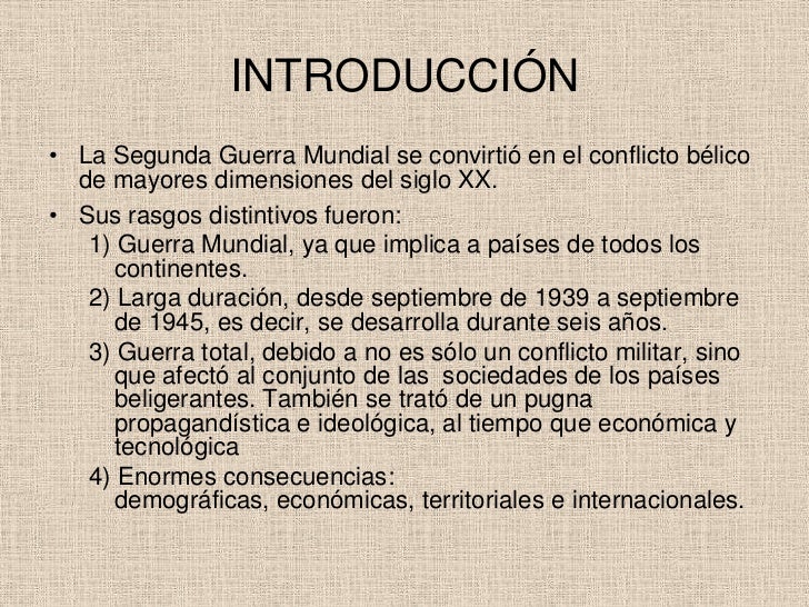 La Segunda Guerra Mundial