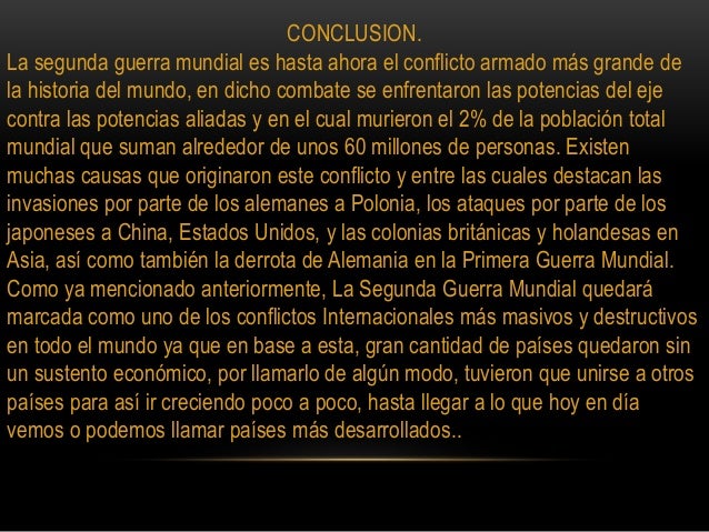 La segunda guerra mundial