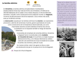 La bomba atómica
Efectos La bomba en
dibujos animados
 