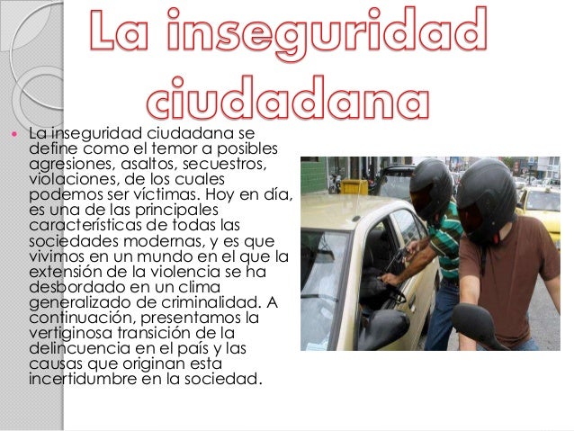 La seguridad ciudadana en el perú