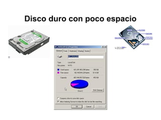 Disco duro con poco espacio
 