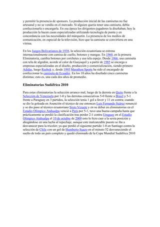 La selección de ecuador