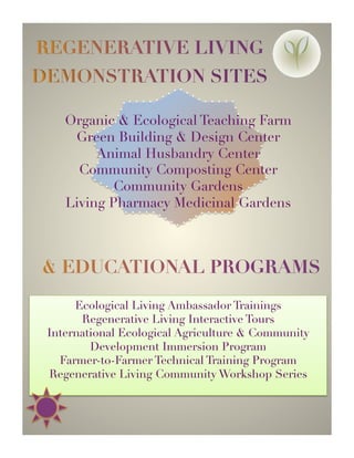 ~ Organic  Ecological Teaching Farm ~

 The Farm at La Semilla seeks to model and investigate
 current approaches to organic and ecological agriculture.
 It will host Community Workshops and Farmer-to-
 Farmer Training Series to disseminate and explore the
 applicability of such models within the San Jose del Cabo
 community. 




~ From the farm ﬁelds and the chicken coop… 
           To the kitchen table! ~
 