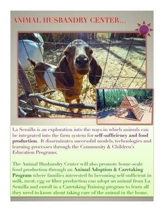 participants in              staff in the            medicinal and
                           TEACH 




                                                     PRODUCE 
TRAIN 




         the therapeutic             preparation             aromatic plants
          management                and dosage of                with the
         and cultivation               tinctures,             philosophy of a
          of medicinal                ointments,            living pharmacy. 
              plants.                   gels and
                                         syrups. 
 