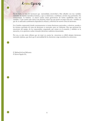Las emociones en la toma de decisiones | PDF