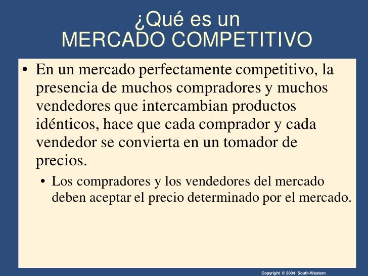 Las empresas en los mercados competitivos