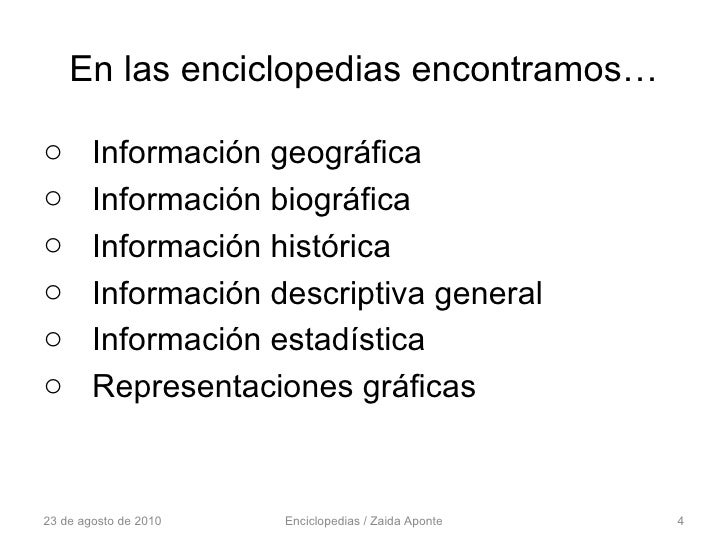 Como Esta Organizada La Informacion De Una Enciclopedia es.slideshare.net