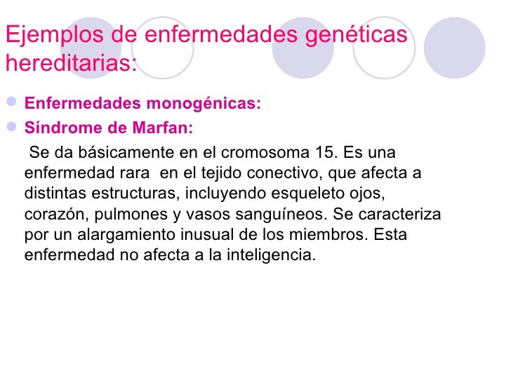 Tipos de enfermedades geneticas