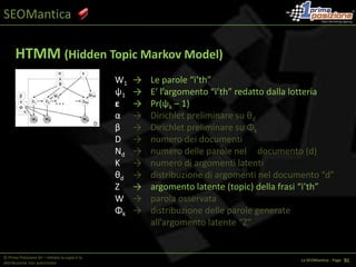 SEOManticaE’ la tua ultima occasione, se rinunci non ne avrai altre:Pillola Azzurra – “Fine della storia, domani ti troverai alla tua scrivania e continuerai a fare SEO così come l’hai sempre fatta.”Pillola Rossa – “Resti nel paese delle meraviglie e vedrai quant’è profonda la tana del Bianconiglio…”© Prima Posizione Srl – Vietata la copia e la distribuzione non autorizzataLa SEOMantica - Page   1 23