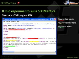 SEOManticaRicorda, ti sto offrendo solo la verità… © Prima Posizione Srl – Vietata la copia e la distribuzione non autorizzataLa SEOMantica - Page   1 33