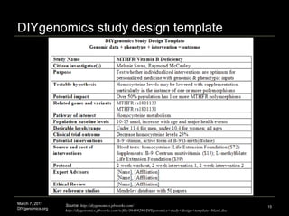 DIYgenomics: An Open Platform for Democratizing the Genome