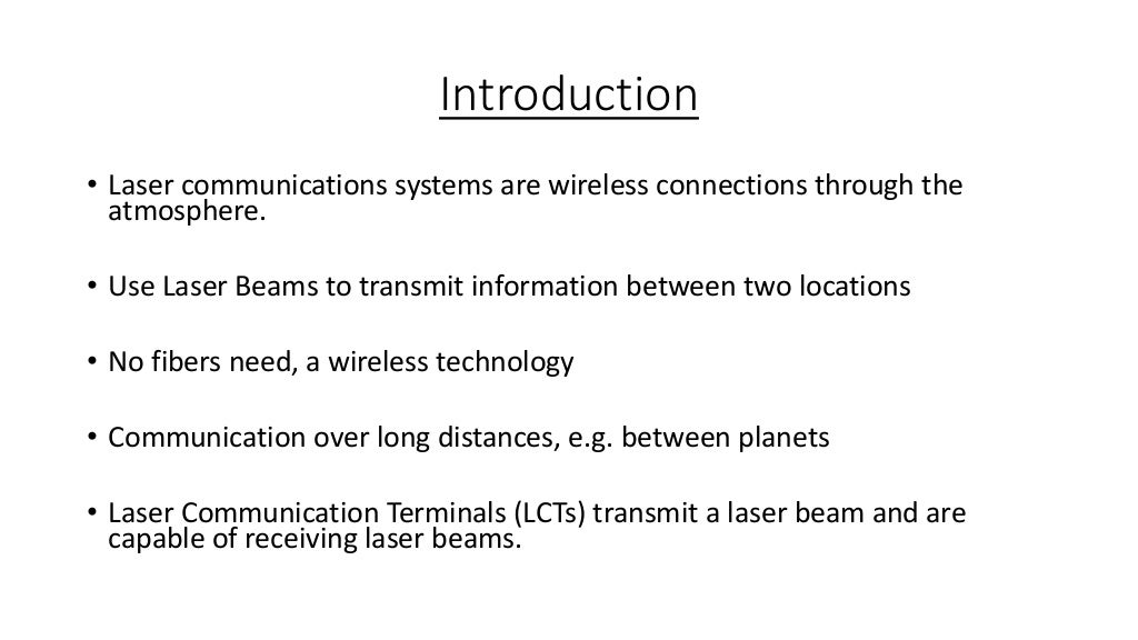 Laser Communications